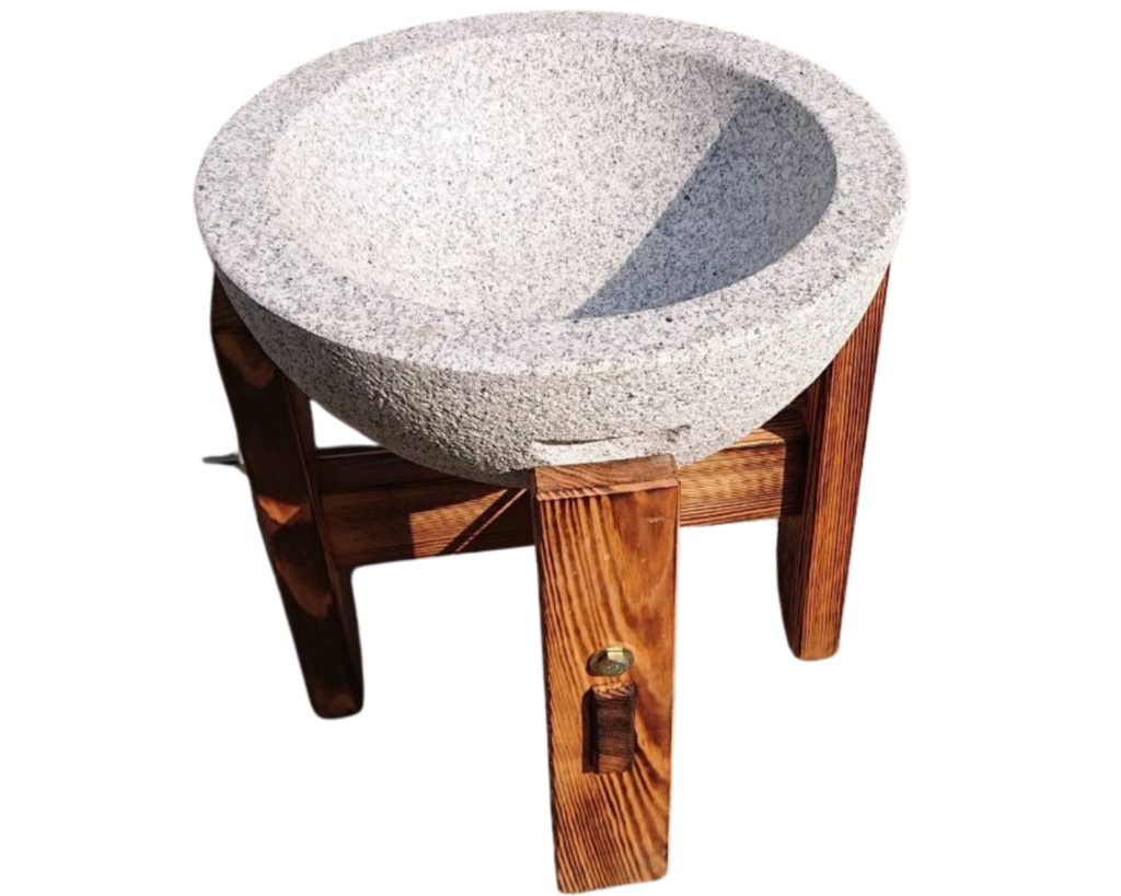 もちつき用石うす(石うす台付)