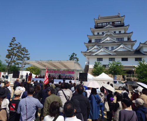 第96回広島県東部地域メーデー 会場設営　