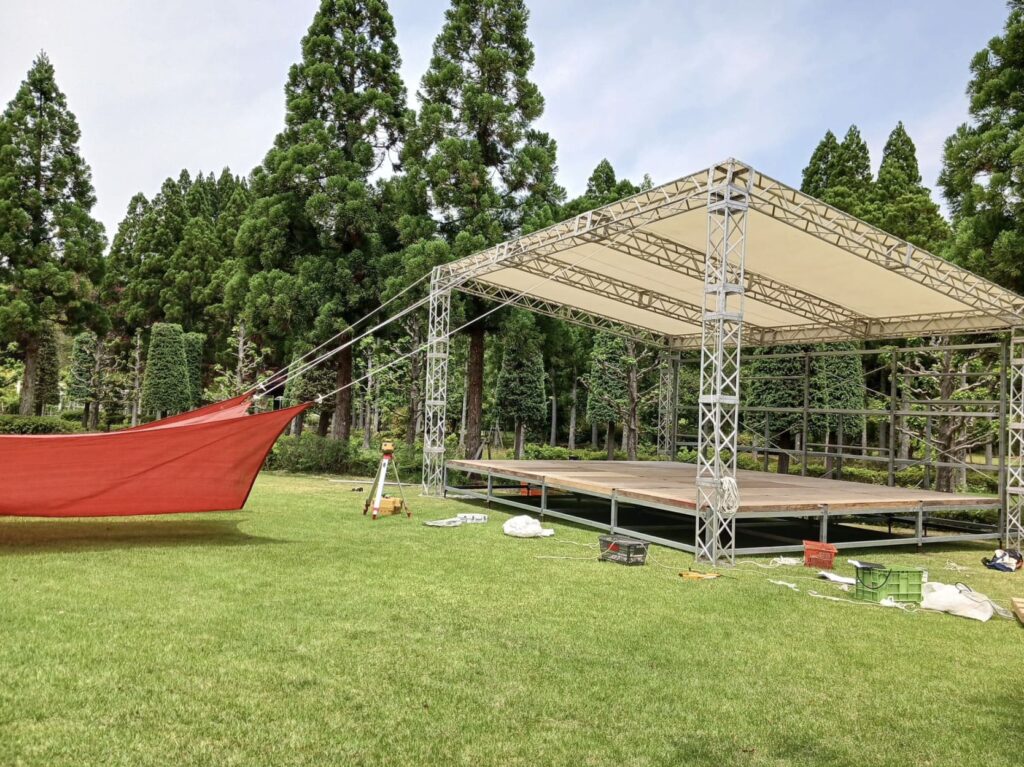 レオピン祭 会場設営