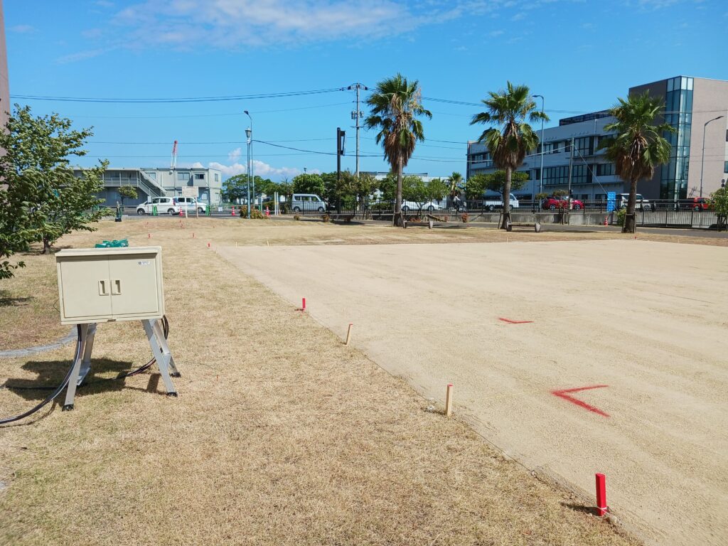 福山市立大学新棟整備事業に係る安全祈願祭 会場設営