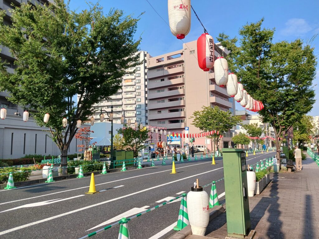 福山夏まつり2025 二上りおどり大会 会場設営