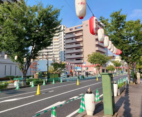 福山夏まつり2025 二上りおどり大会 会場設営