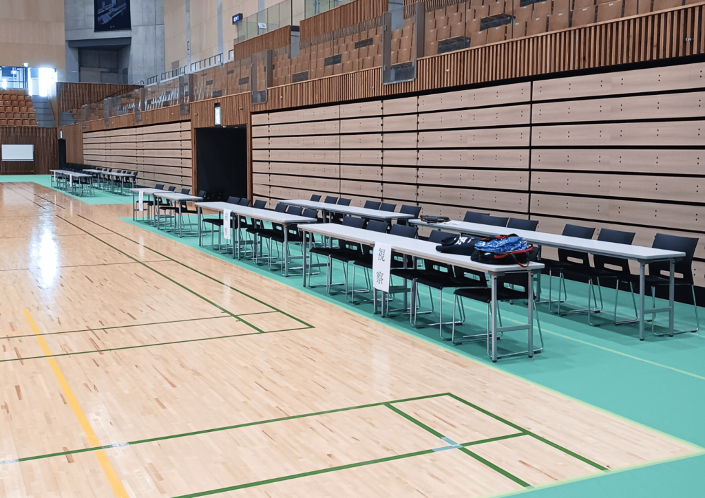 第52回全国高等学校少林寺拳法大会 会場設営