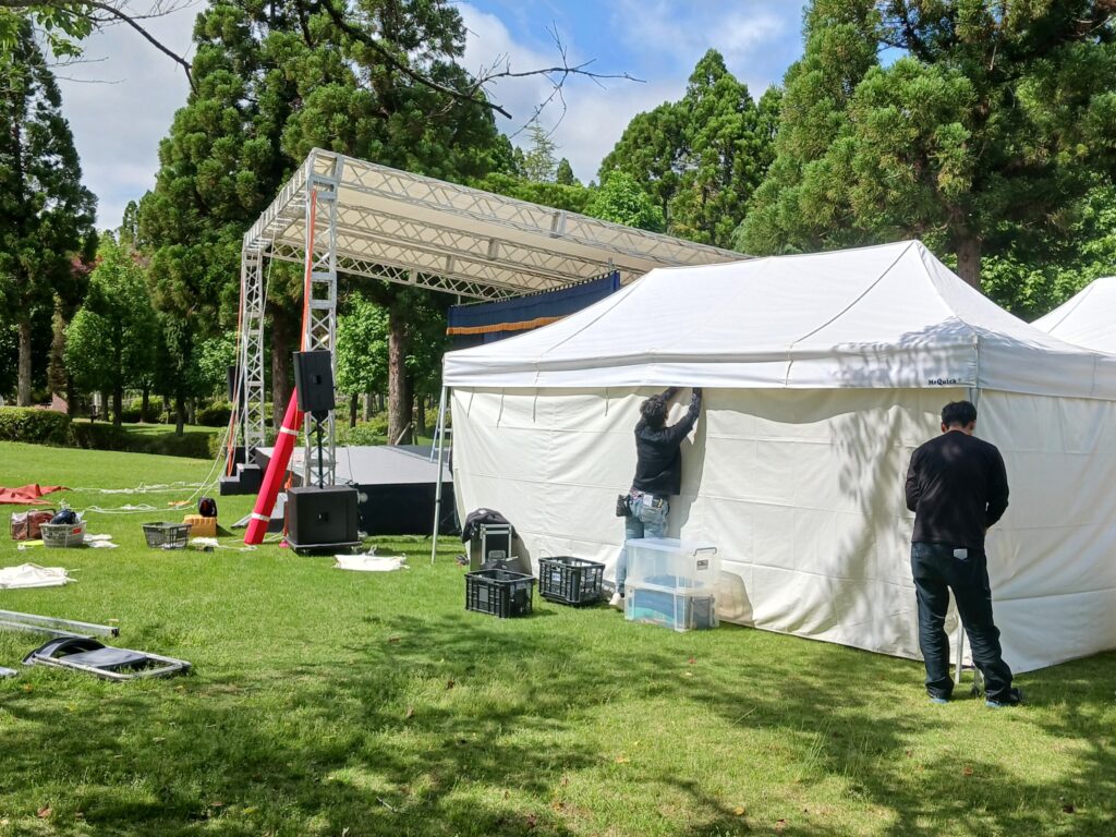 レオピン祭 会場設営