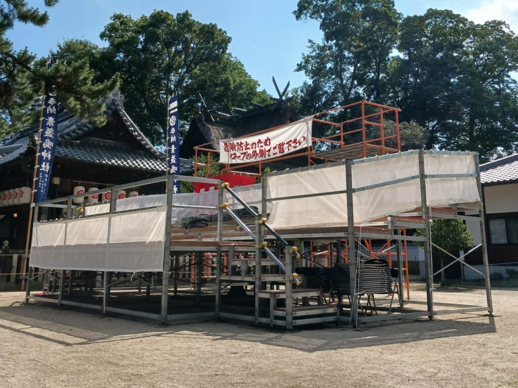 祇園祭 観覧席設営