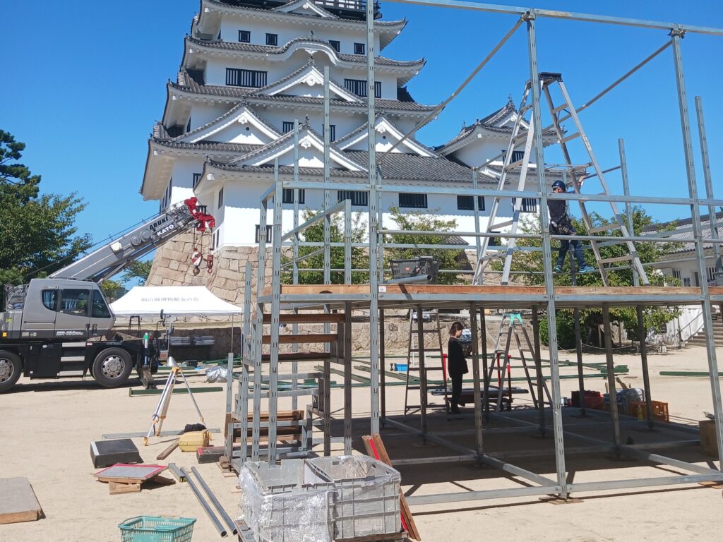 福山城 酒肴祭 会場設営